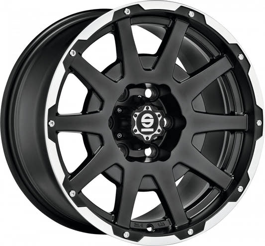 Sparco Dakar matt black lip polished + rivets 8.5x18 ET27 - LK6/139.7 ML106.1