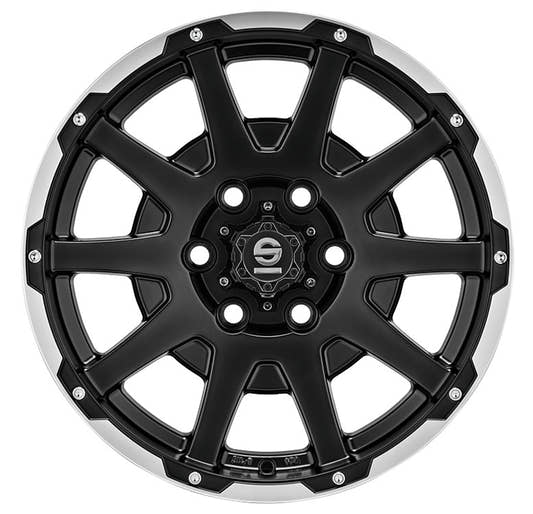 Sparco Dakar matt black lip polished + rivets 8.5x18 ET27 - LK6/139.7 ML106.1