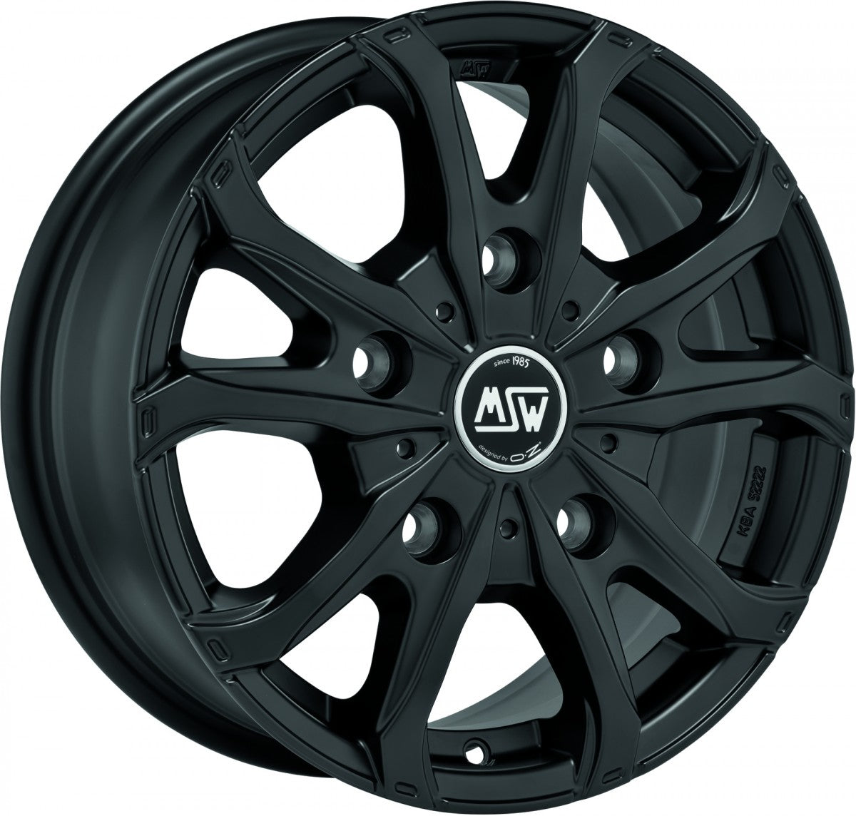 MSW 48 Van matt black Alufelge 6.5x16 Zoll ET62 LK 6x130 ML84.1