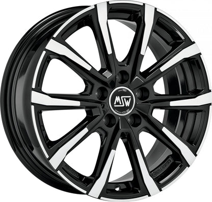 MSW 79 gloss black full polished 6.5x16 ET45 - LK5/108 ML63.4
