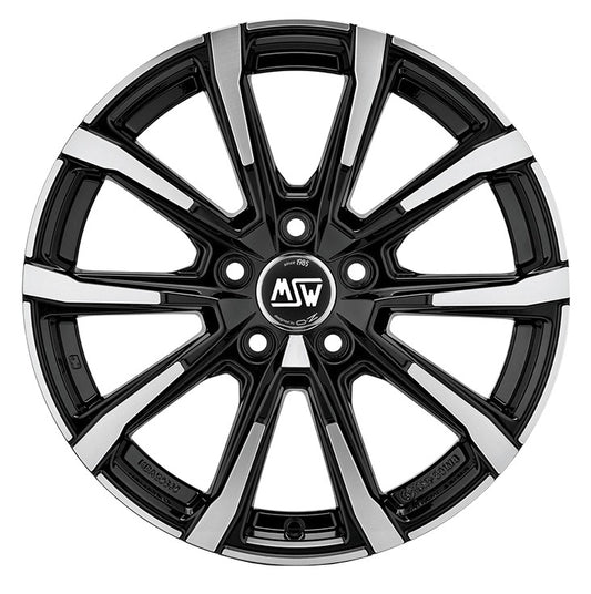 MSW 79 gloss black full polished 6.5x16 ET45 - LK5/108 ML63.4