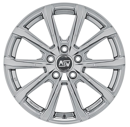 MSW 79 full silver 6.5x16 ET45 - LK5/108 ML63.4