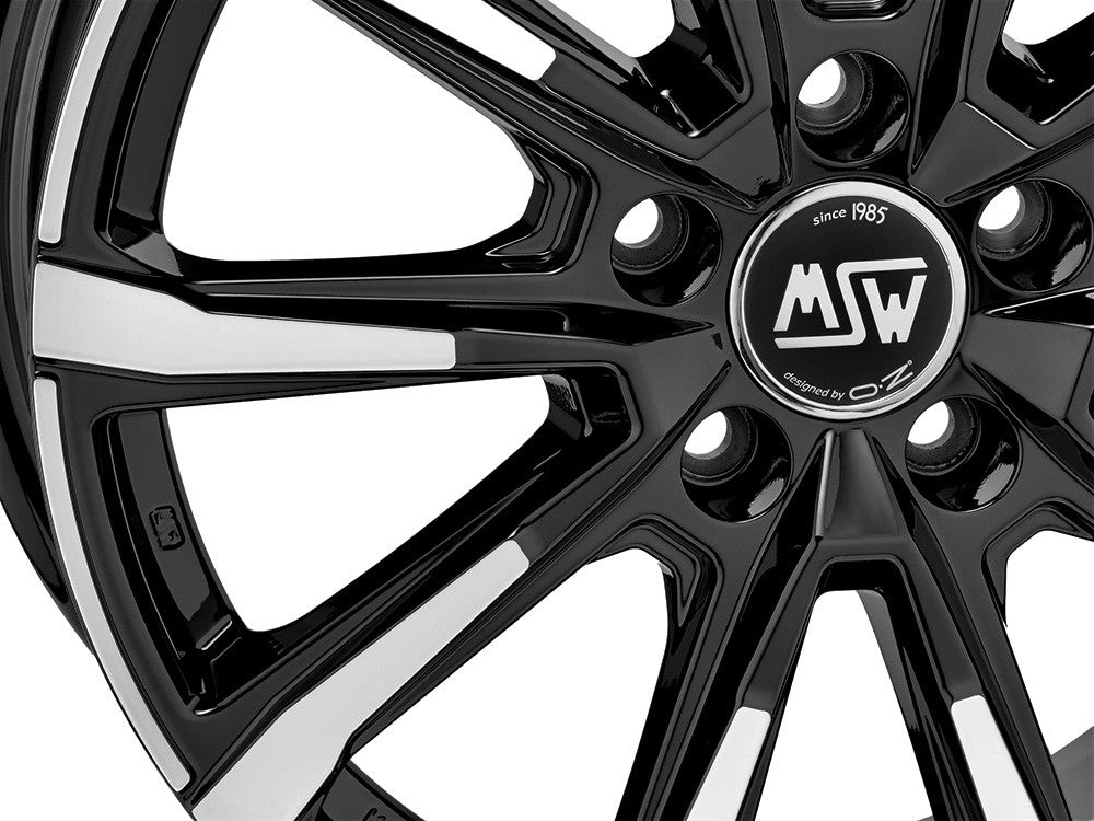 MSW 79 gloss black full polished 7x18 ET35 - LK5/114.3 ML66.06