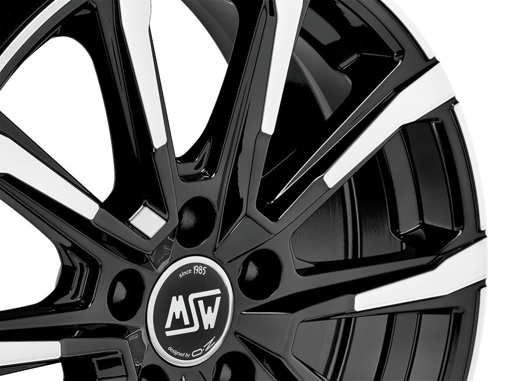 MSW 79 gloss black full polished 7x18 ET35 - LK5/114.3 ML66.06