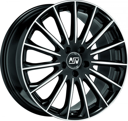 MSW 30 gloss black full polished 9x18 ET49 - LK5/112 ML66.46