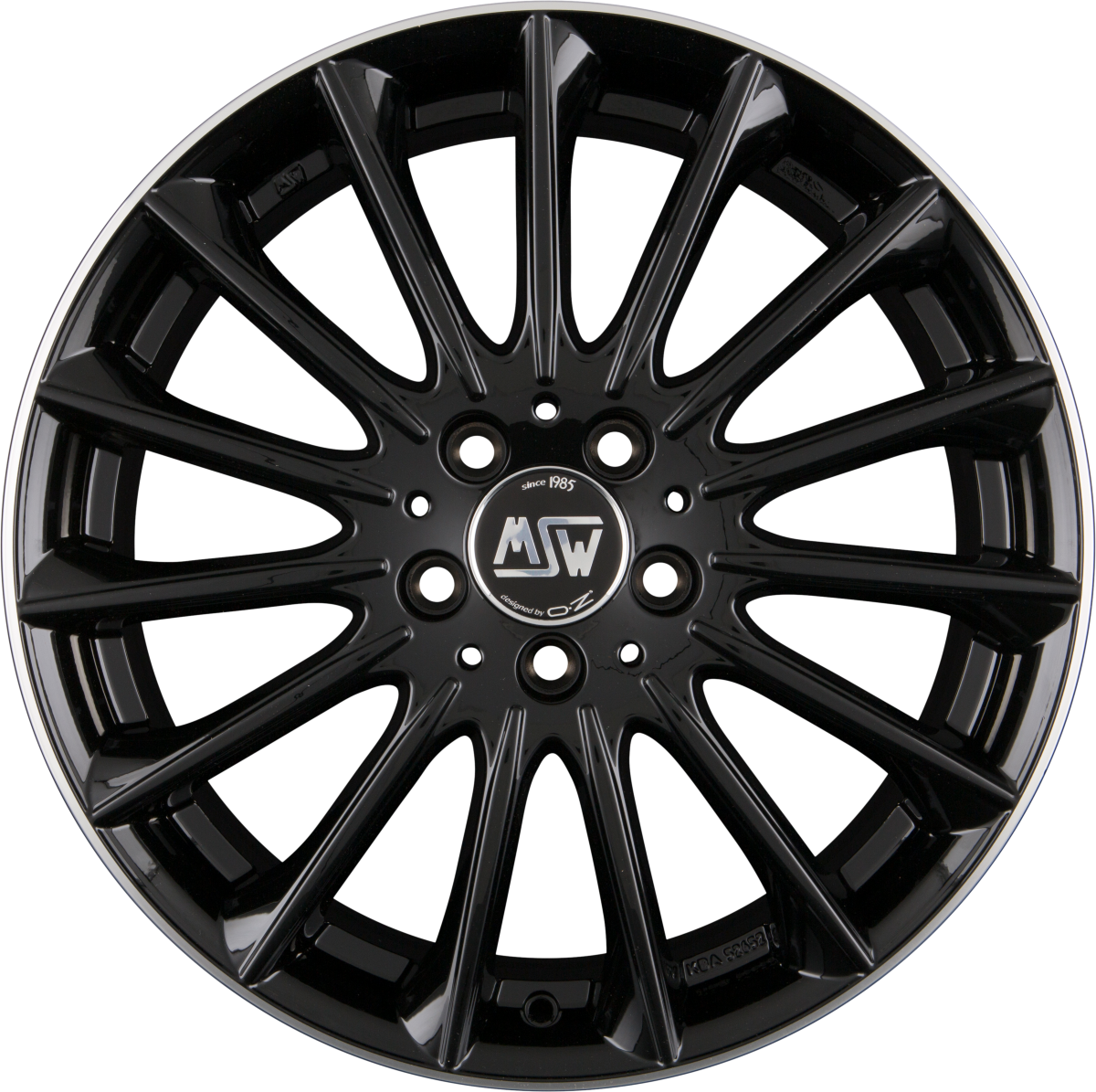 MSW 30 gloss black diamond lip Alufelge 8x19 Zoll ET43 LK 5x112 ML66.46 – Bild 3