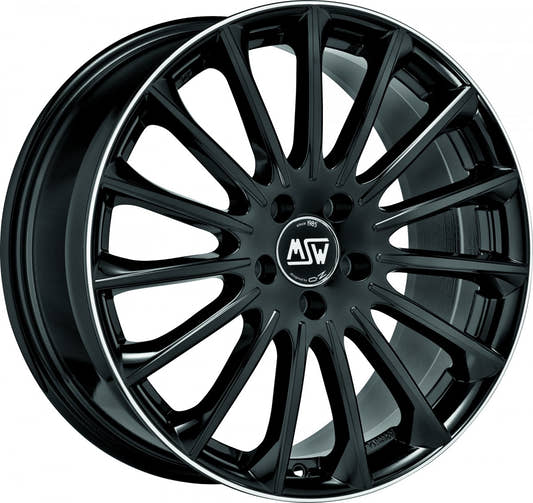 MSW 30 gloss black diamond lip Alufelge 8x19 Zoll ET30 LK 5x112 ML73.1