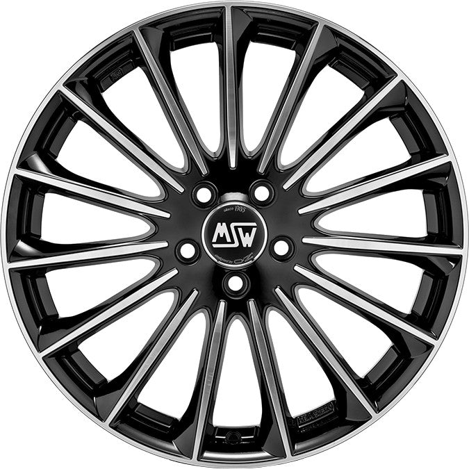 MSW 30 gloss black full polished 8x19 ET34 - LK5/112 ML73.1