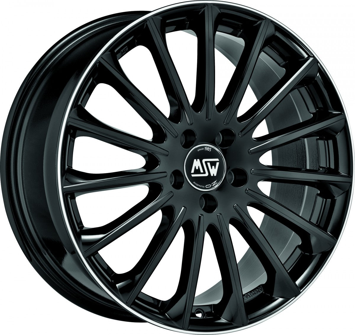 MSW 30 gloss black diamond lip 9x19 ET44 - LK5/112 ML73.1
