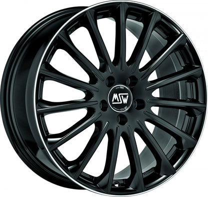 MSW 30 gloss black diamond lip 9x19 ET44 - LK5/112 ML73.1