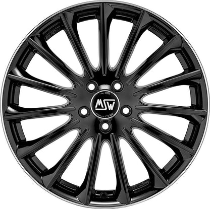MSW 30 gloss black diamond lip 9x19 ET44 - LK5/112 ML73.1