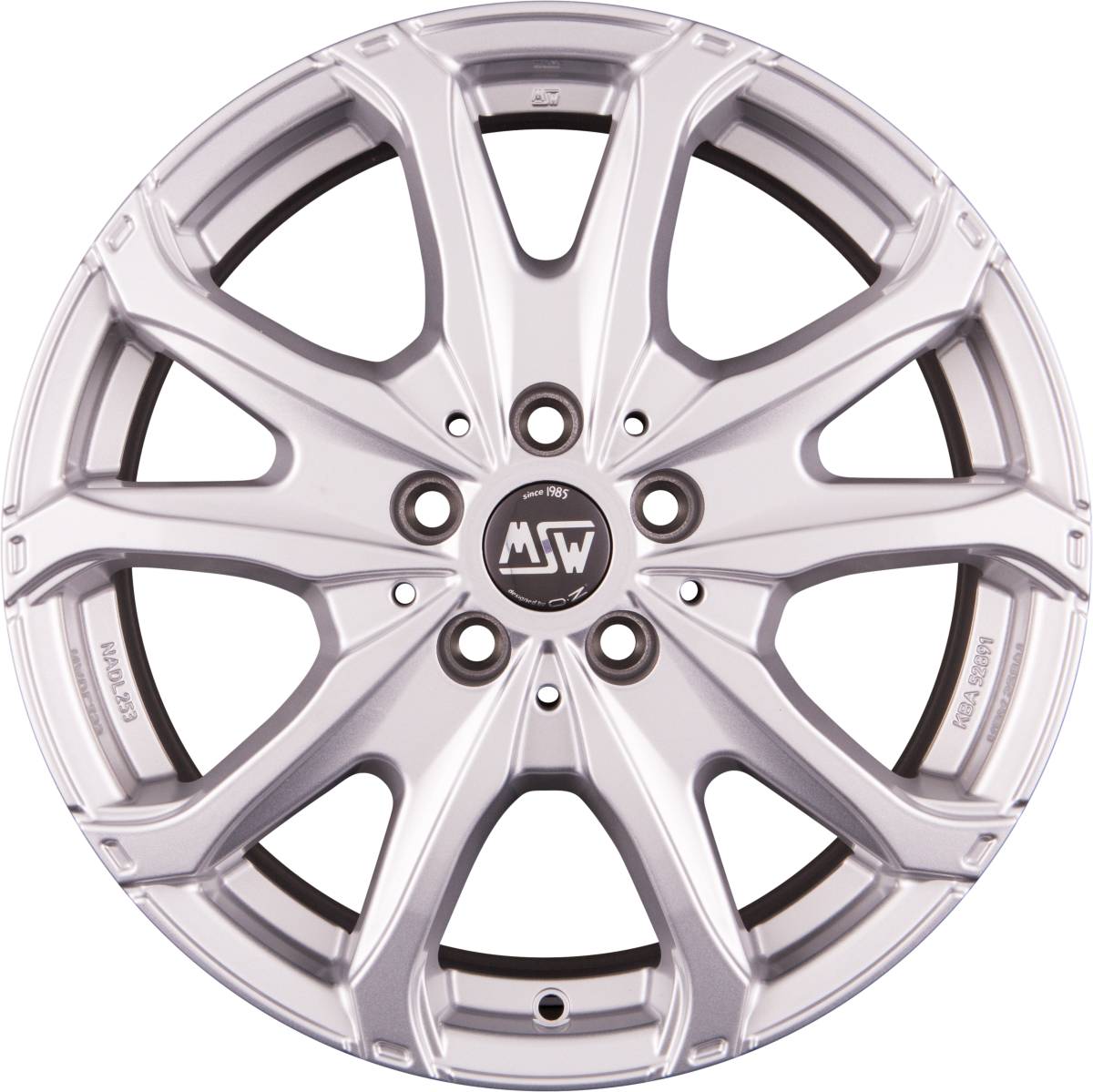 MSW 48 Van full silver Alufelge 7x16 Zoll ET51 LK 5x120 ML65.06 – Bild 7