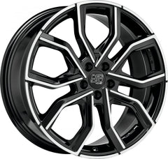 MSW 41 gloss black full polished Alufelge 8x19 Zoll ET45 LK 5x114.3 ML73.1