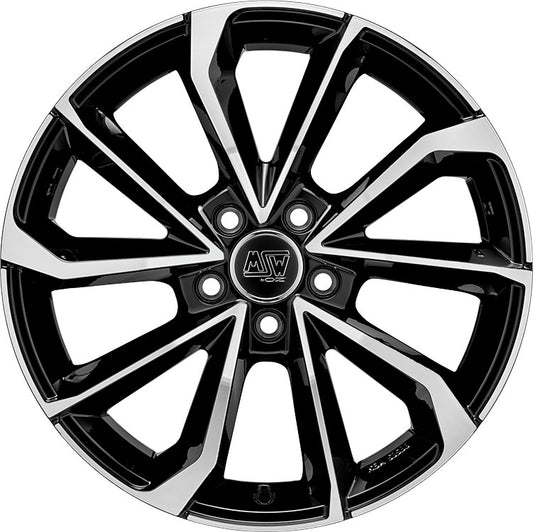 MSW 42 gloss black full polished 8x18 ET48 - LK5/108 ML63.4