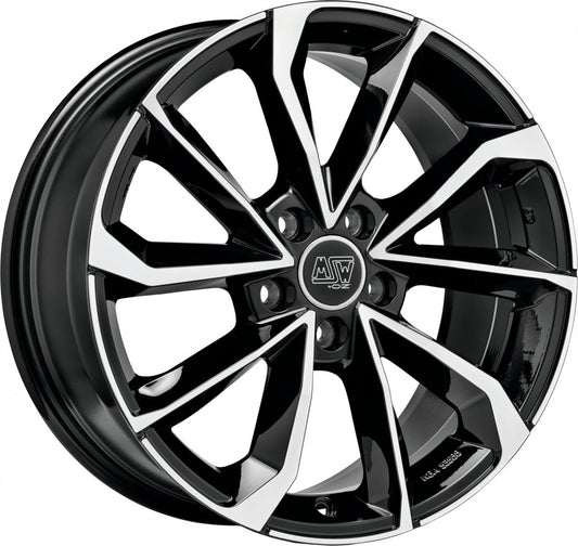 MSW 42 gloss black full polished 8x18 ET42 - LK5/108 ML63.4