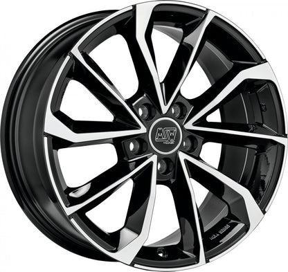 MSW 42 gloss black full polished 8x18 ET45 - LK5/108 ML65.06