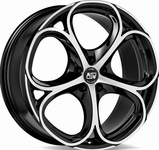 MSW 82 gloss black full polished Alufelge 9x20 Zoll ET31 LK 5x110 ML65.06