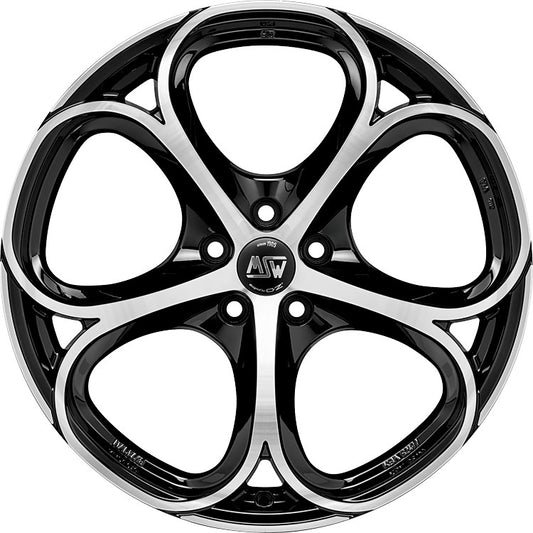 MSW 82 gloss black full polished 9x20 ET31 - LK5/110 ML65.06