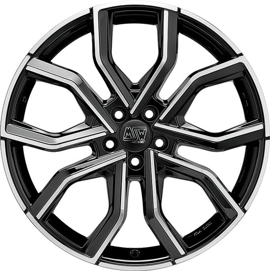 MSW 41 gloss black full polished 8.5x20 ET45 - LK5/108 ML73.1