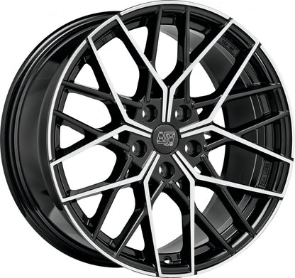 MSW 74 gloss black full polished 8.5x20 ET34 - LK5/120 ML72.56