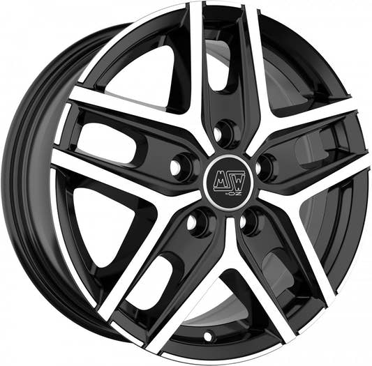 MSW 40 Van gloss black full polished 6.5x16 ET65 - LK5/118 ML71.1