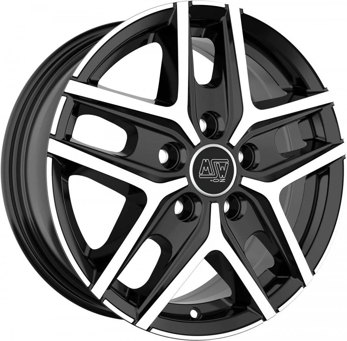 MSW 40 Van gloss black full polished Alufelge 6.5x16 Zoll ET55 LK 5x130 ML89.1
