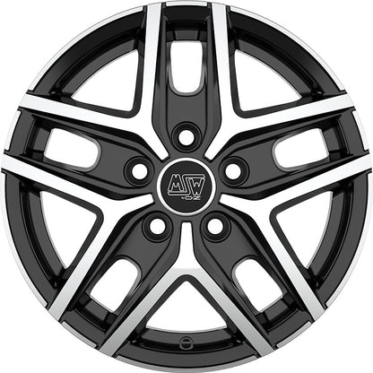 MSW 40 Van gloss black full polished 6.5x16 ET65 - LK5/130 ML78.1