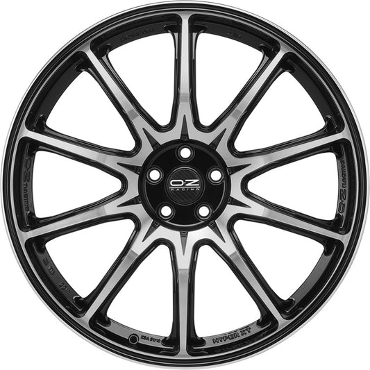 OZ Hyper XT HLT gloss black diamond cut 10x22 ET48 - LK5/130 ML71.56