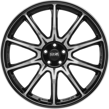 OZ Hyper XT HLT gloss black diamond cut 10.5x22 ET43 - LK5/112 ML79