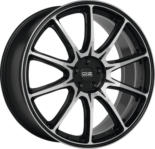 OZ Hyper XT HLT gloss black diamond cut 10.5x22 ET25 - LK5/112 ML79
