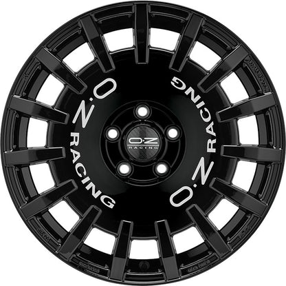 OZ Rally Racing gloss black 7x17 ET35 - LK5/100 ML68