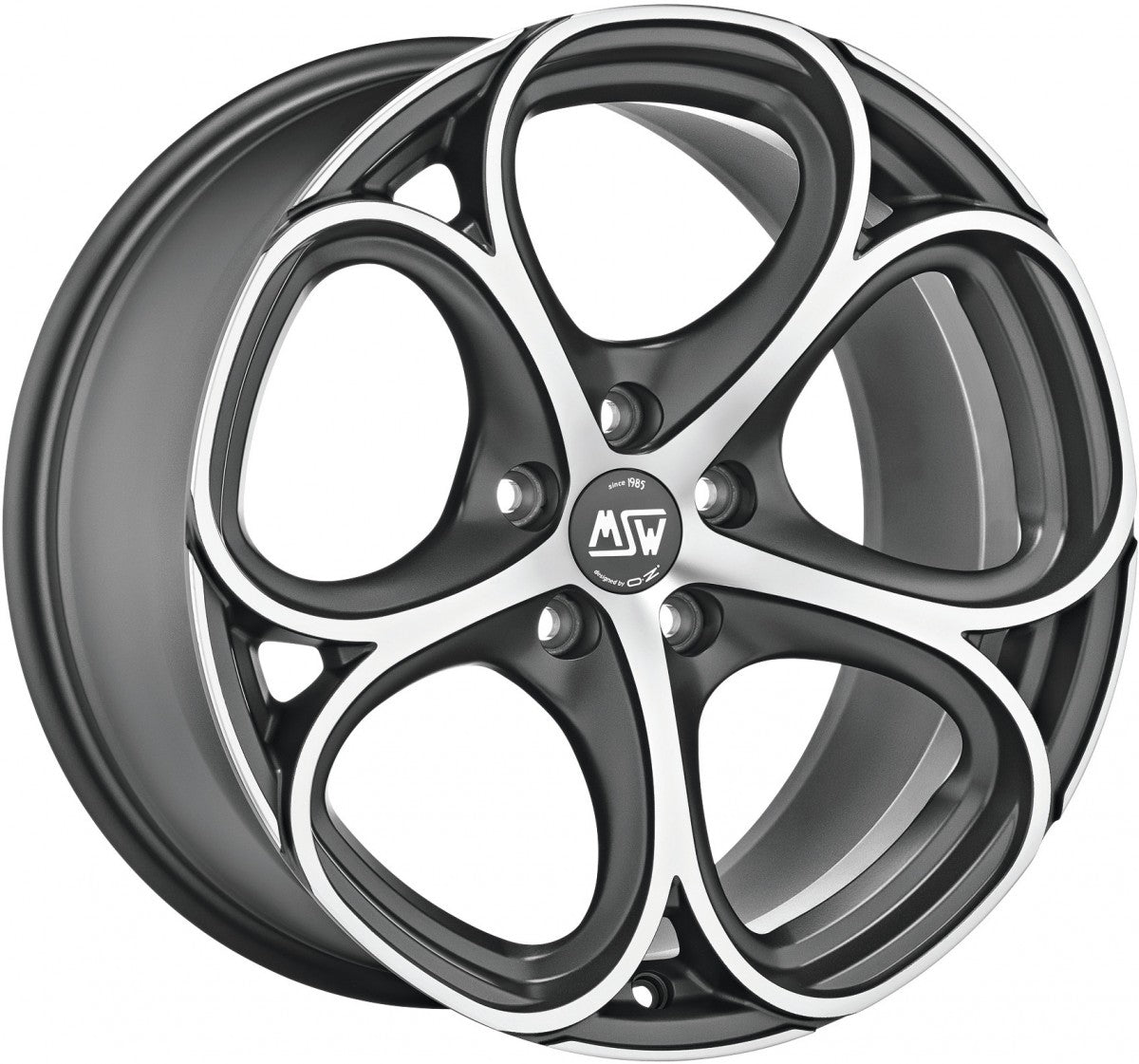 MSW 82 gun metal poliert 8x18 ET30 - LK5/110 ML65.06