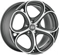 MSW 82 gun metal poliert Alufelge 8x18 Zoll ET35 LK 5x110 ML65.06