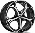 MSW 82 gloss black full polished Alufelge 8x18 Zoll ET35 LK 5x110 ML65.06