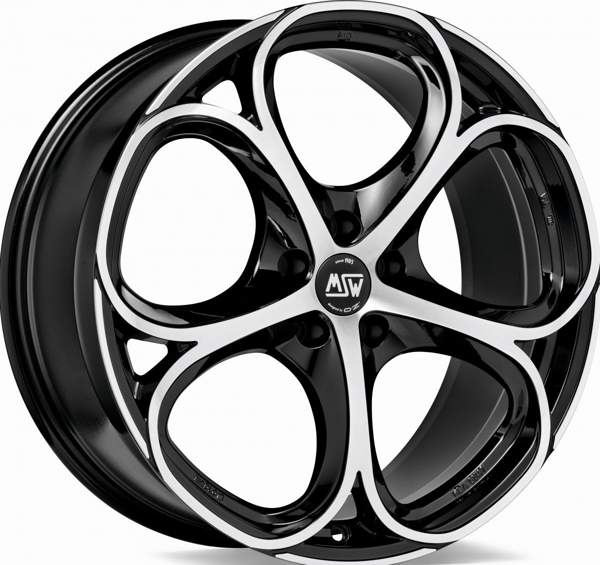 MSW 82 gloss black full polished 8x18 ET40 - LK5/110 ML65.06
