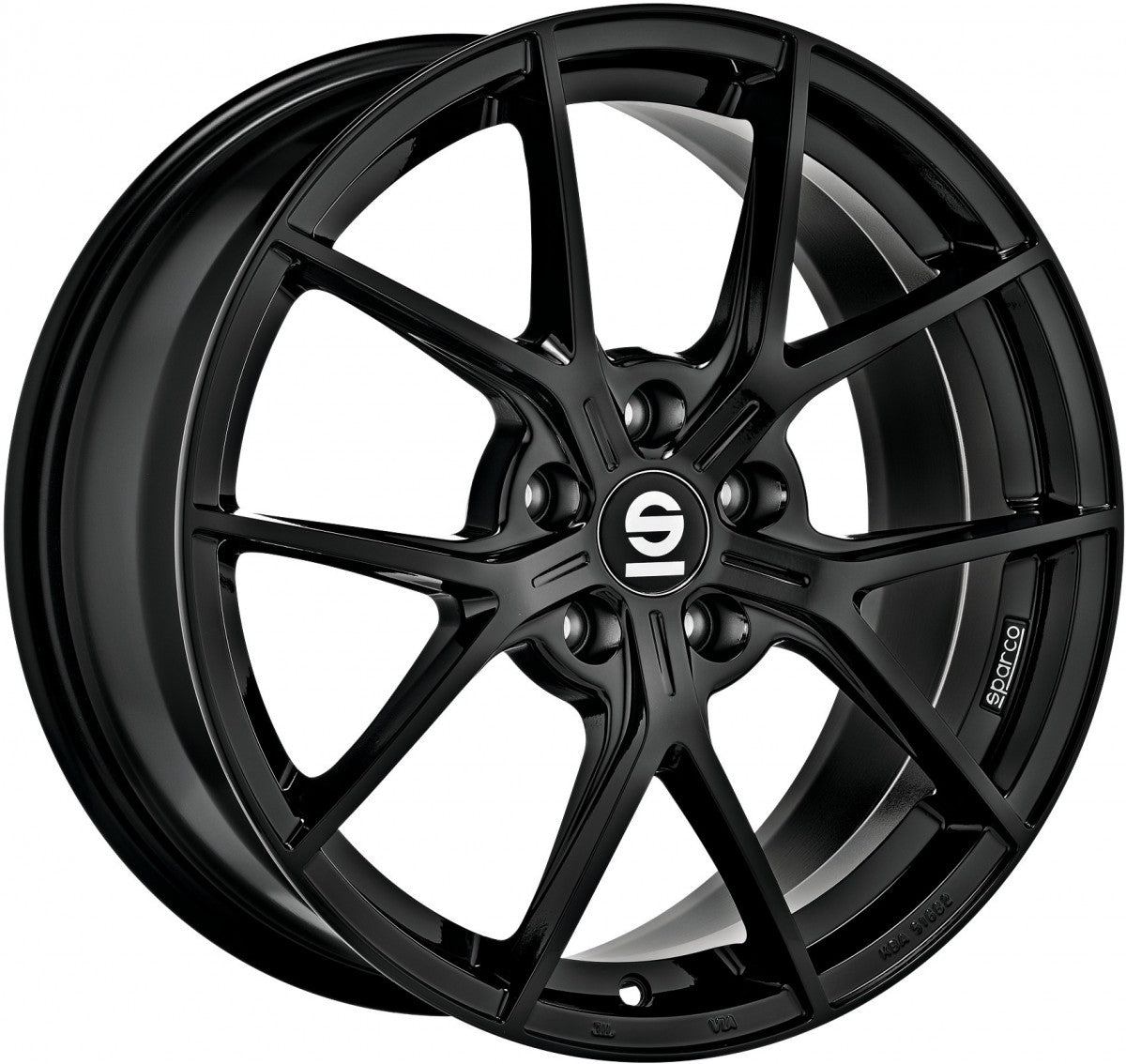 Sparco Podio gloss black 8.5x19 ET44 - LK5/112 ML73.1