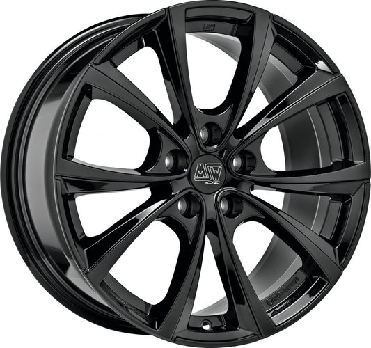MSW 27 T gloss black 9.5x19 ET45 - LK5/114.3 ML64.12