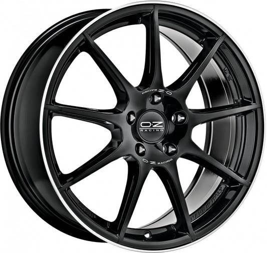 OZ Veloce GT gloss black diamond lip Alufelge 7.5x17 Zoll ET35 LK 5x112 ML75