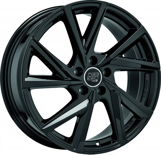 MSW 80/5 gloss black 6.5x16 ET45 - LK5/108 ML63.4