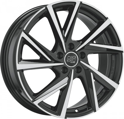 MSW 80/5 gloss black full polished 7x17 ET37 - LK5/112 ML57.06