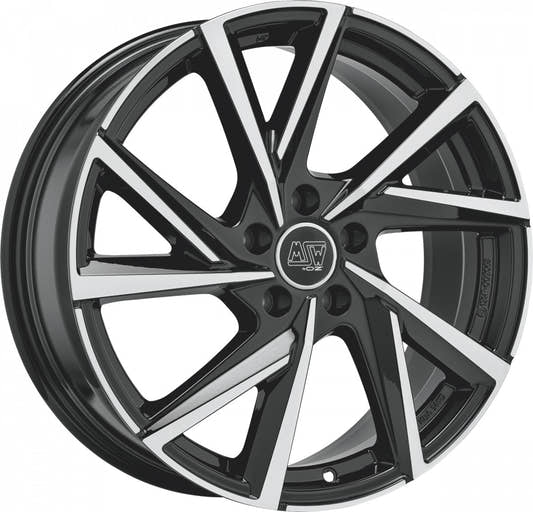 MSW 80/5 gloss black full polished 6.5x16 ET45 - LK5/114.3 ML67.1