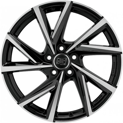 MSW 80/5 gloss black full polished 8x18 ET42 - LK5/108 ML63.4