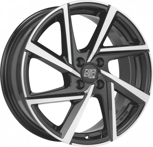 MSW 80/4 gloss black full polished 6.5x16 ET35 - LK4/98 ML58.06
