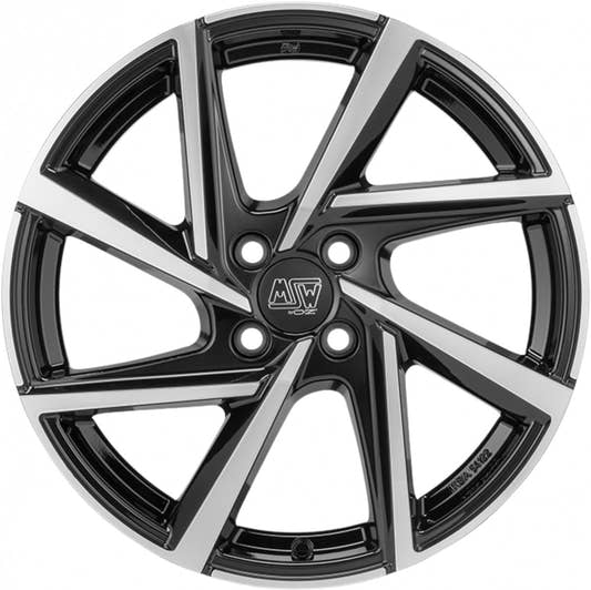 MSW 80/4 gloss black full polished 6.5x16 ET32 - LK4/108 ML65.06