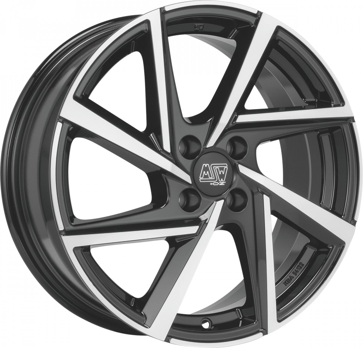 MSW 80/4 gloss black full polished 6.5x16 ET47.5 - LK4/108 ML63.4