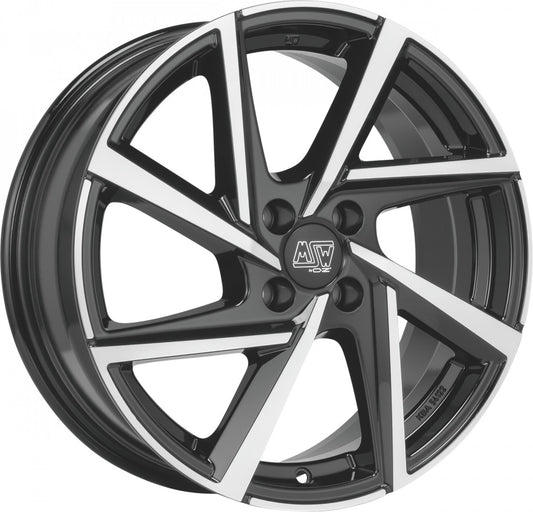 MSW 80/4 gloss black full polished 6x15 ET22 - LK4/108 ML65.06