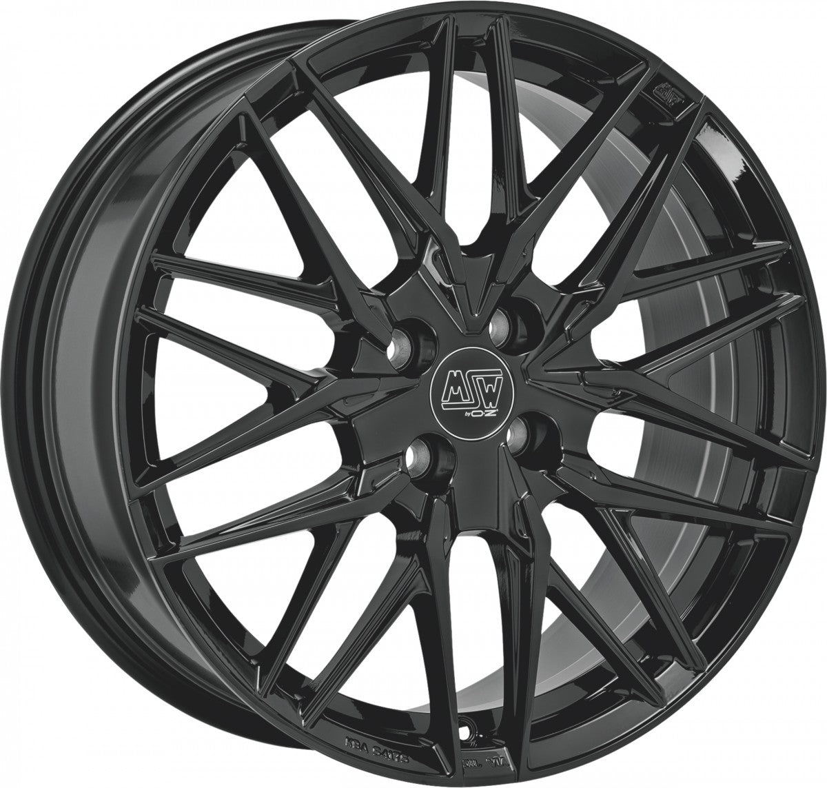 MSW 50/4 gloss black 7.5x18 ET38 - LK4/108 ML63.4