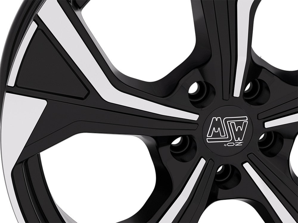 MSW 43 gloss black full polished Alufelge 8x19 Zoll ET45 LK 5x112 ML73.1 – Bild 3