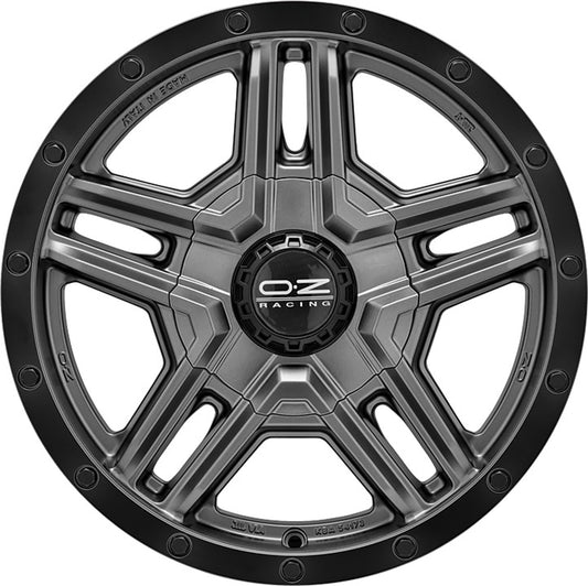 OZ Rally Adventure matt graphite black lip + rivets 8x17 ET35 - LK5/120 ML65.06
