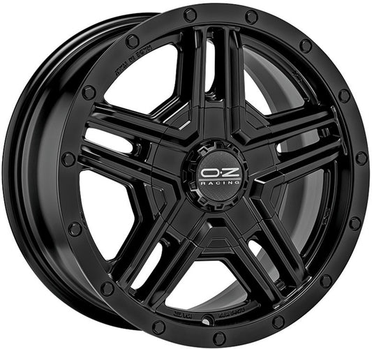 OZ Rally Adventure matt black + rivets 8x17 ET45 - LK5/120 ML65.06